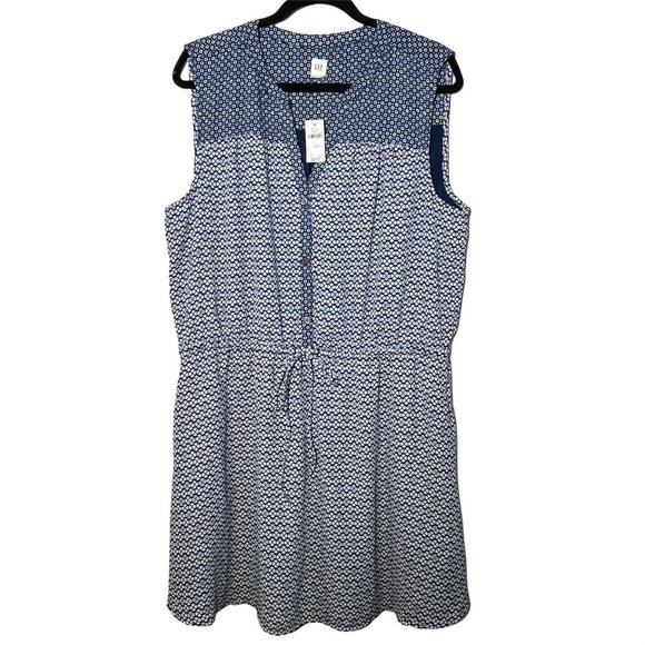 GAP Dresses & Skirts - Gap Womens Dress Size XL Sheath Sleeveless V Neck Buttons Pockets Drawstring